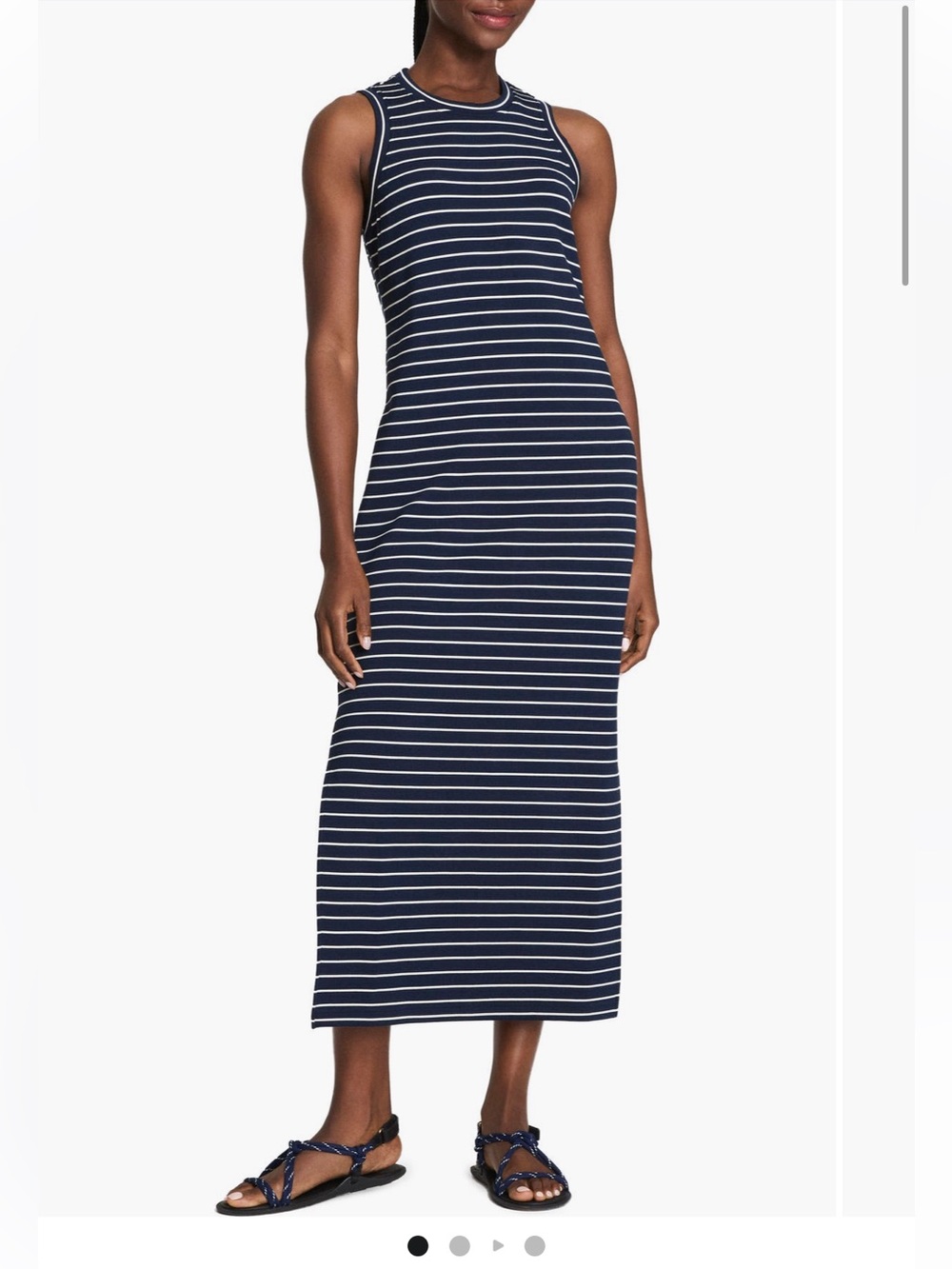 Spanx Air Essentials Sleeveless Striped Maxi Dress Sz S